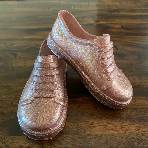 Mini Melissa Pink Glitter Sneakers Slip-On - Picture 5 of 12